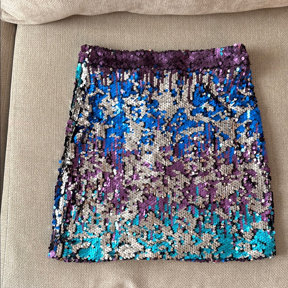 WYLDR Vibrant Purple and Blue Mini Skirt